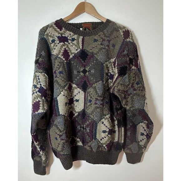 Boston Traders Limited Edition Hand Knitted Wool Men’s Medium Vintage Sweater - Picture 1 of 4